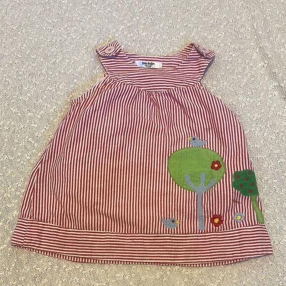 BABY BODEN 12-18m red striped bird tunic 12m 18m - Picture 1 of 9